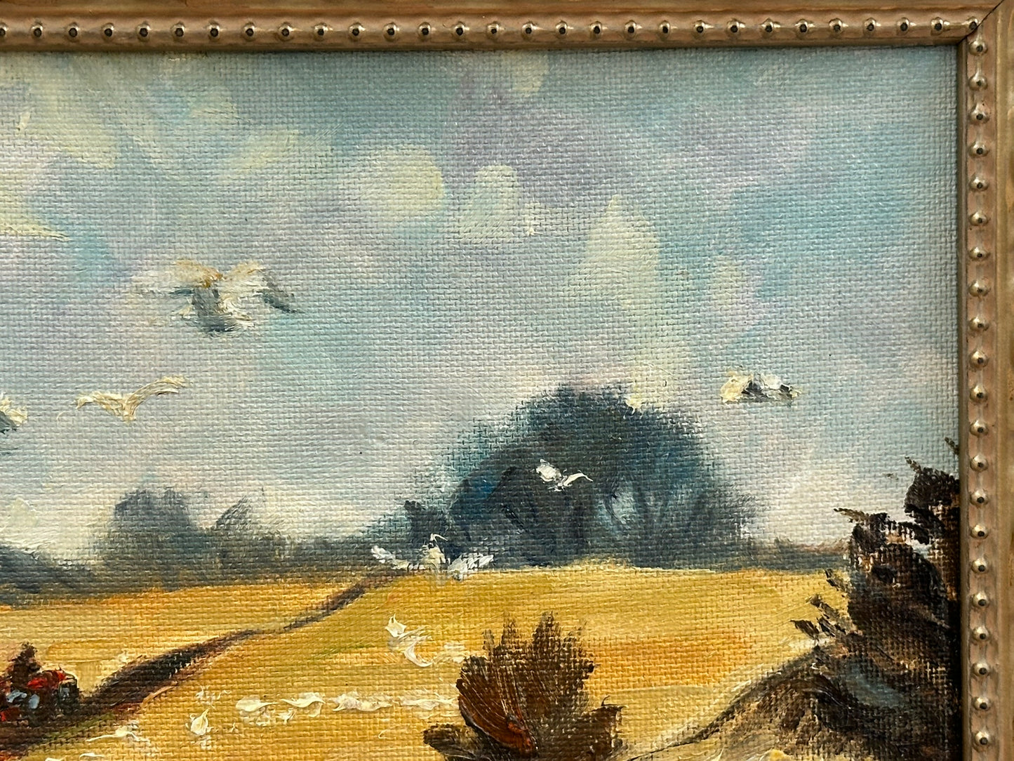 Keith Gardner RCA - Harvest Time - Double-Sided Oil on Board