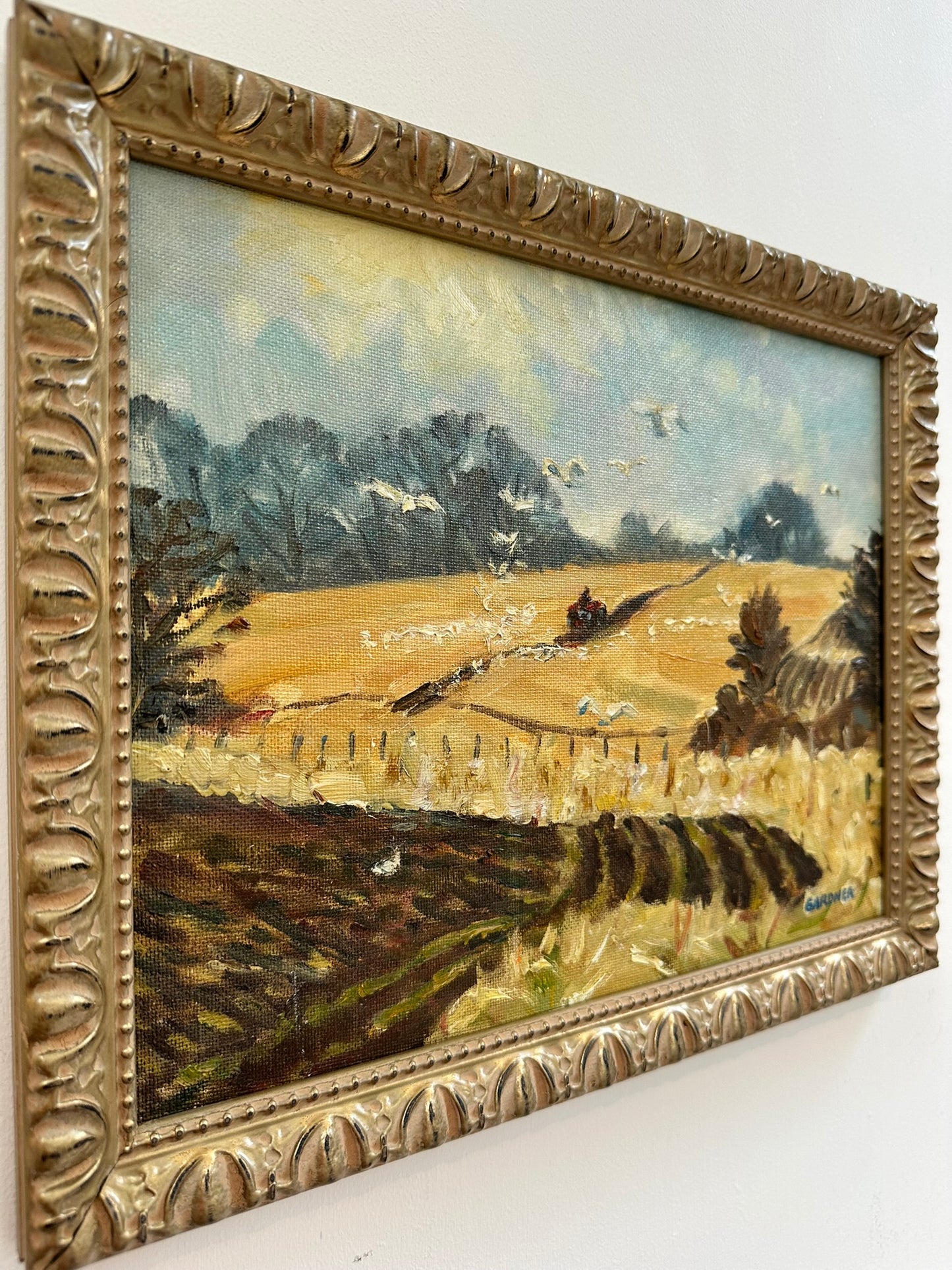 Keith Gardner RCA - Harvest Time - Double-Sided Oil on Board