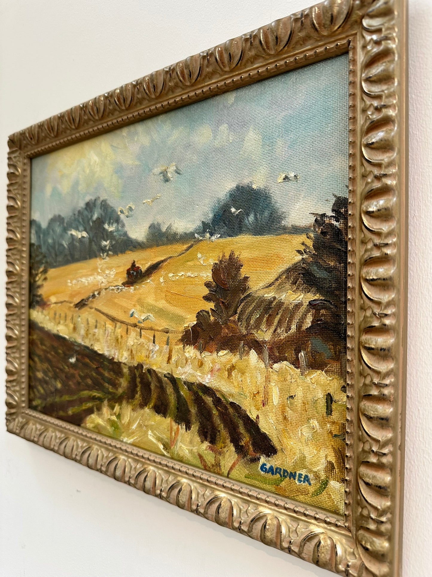 Keith Gardner RCA - Harvest Time - Double-Sided Oil on Board