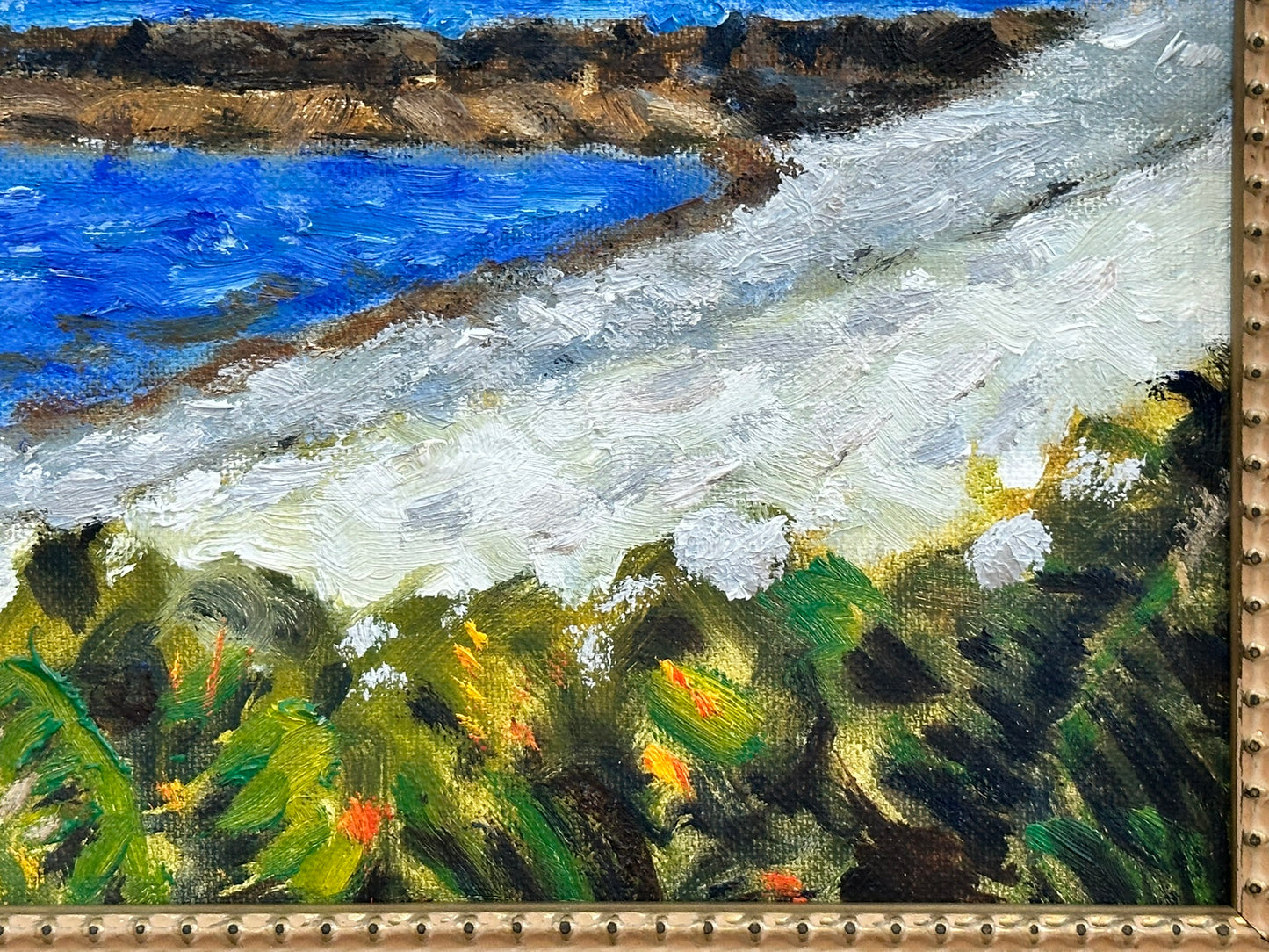 Keith Gardner RCA - Lighthouse & Puffin Island from Penmon - Oil on Board