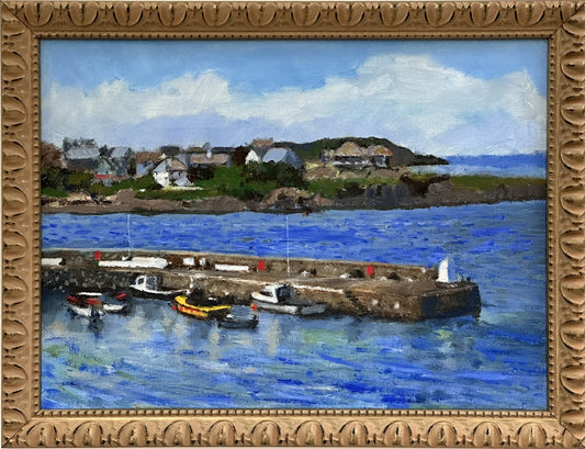 Keith Gardner RCA - Cemaes Harbour, Anglesey - Oil on Board