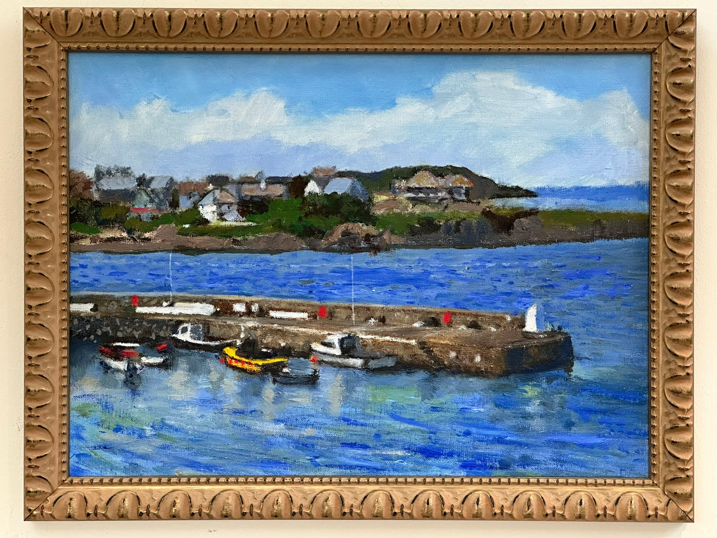 Keith Gardner RCA - Cemaes Harbour, Anglesey - Oil on Board
