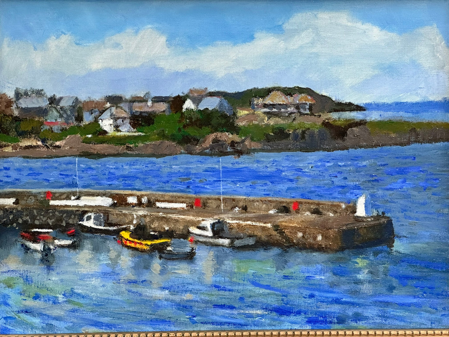Keith Gardner RCA - Cemaes Harbour, Anglesey - Oil on Board