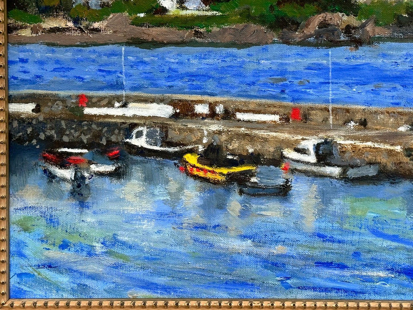 Keith Gardner RCA - Cemaes Harbour, Anglesey - Oil on Board