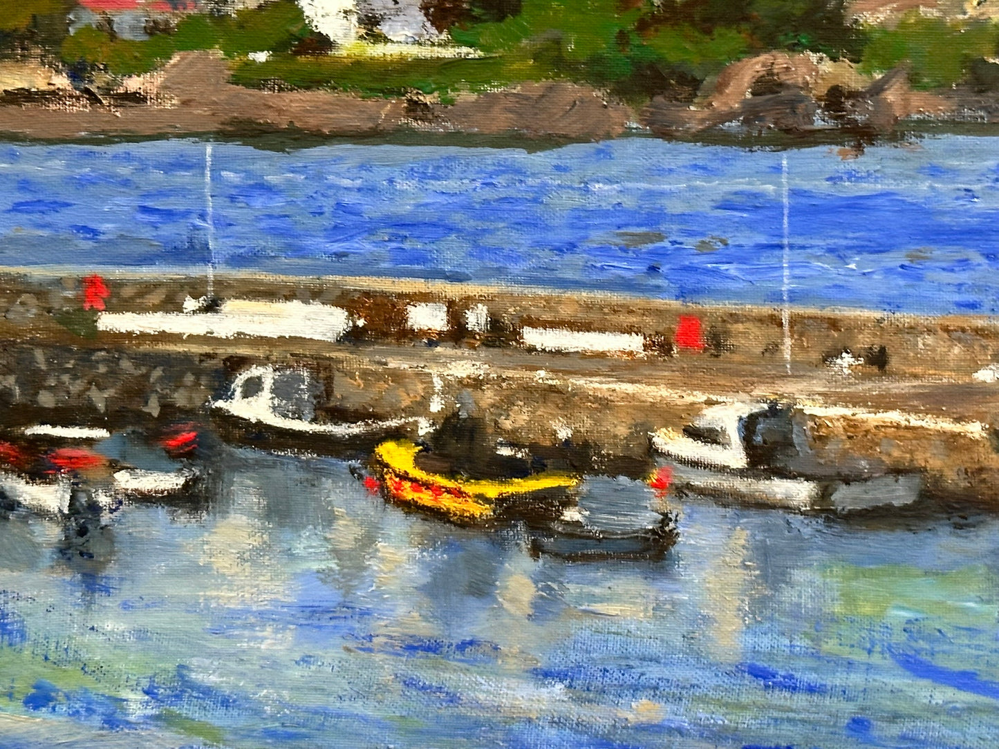 Keith Gardner RCA - Cemaes Harbour, Anglesey - Oil on Board