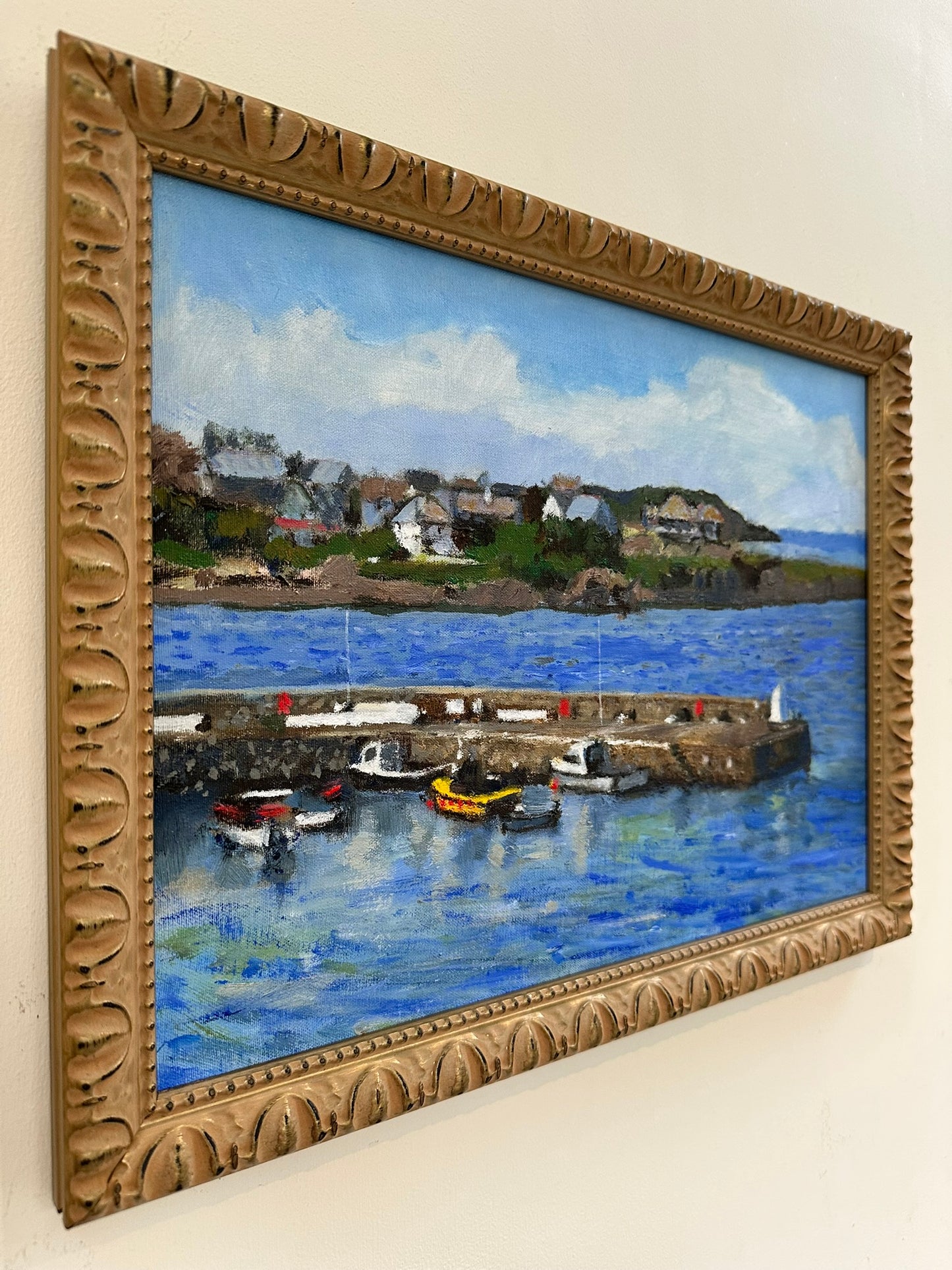 Keith Gardner RCA - Cemaes Harbour, Anglesey - Oil on Board