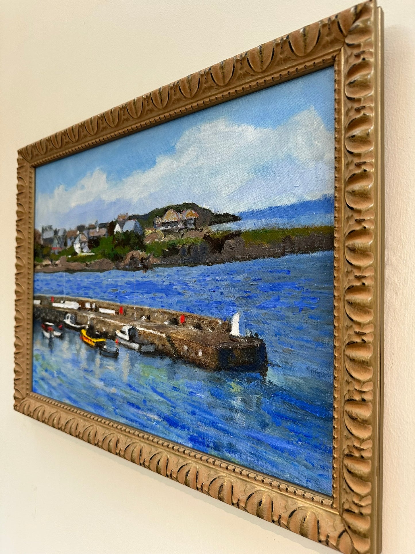 Keith Gardner RCA - Cemaes Harbour, Anglesey - Oil on Board