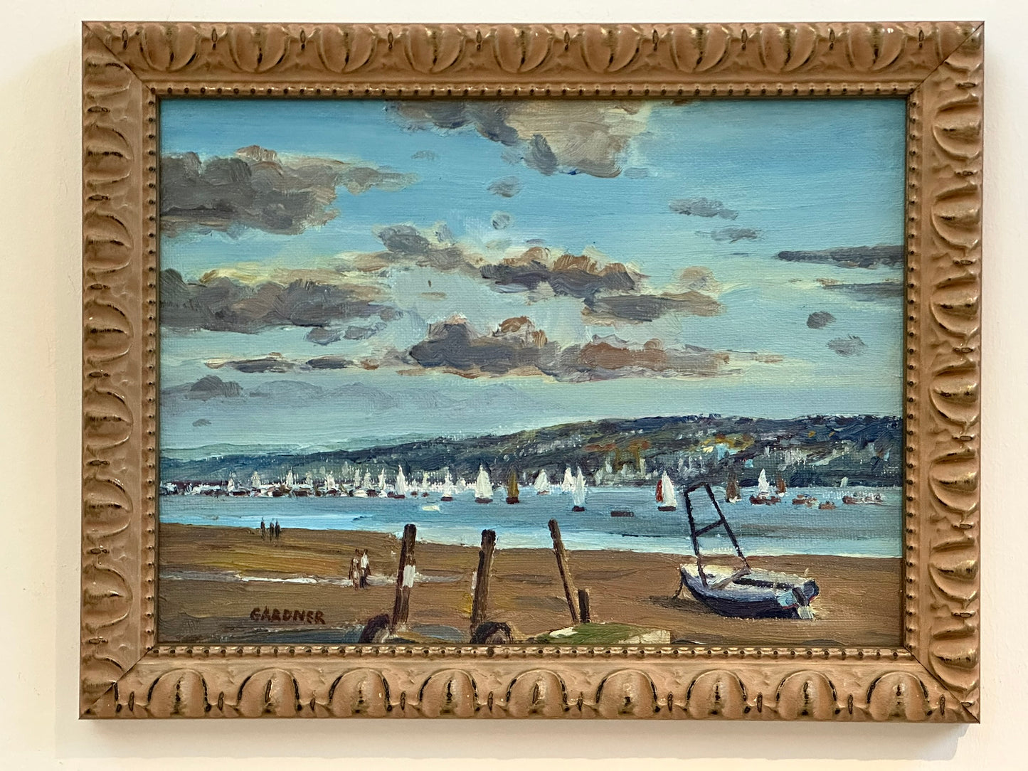 Keith Gardner RCA - Yachts on Dee from West Kirby - Double-Sided Oil