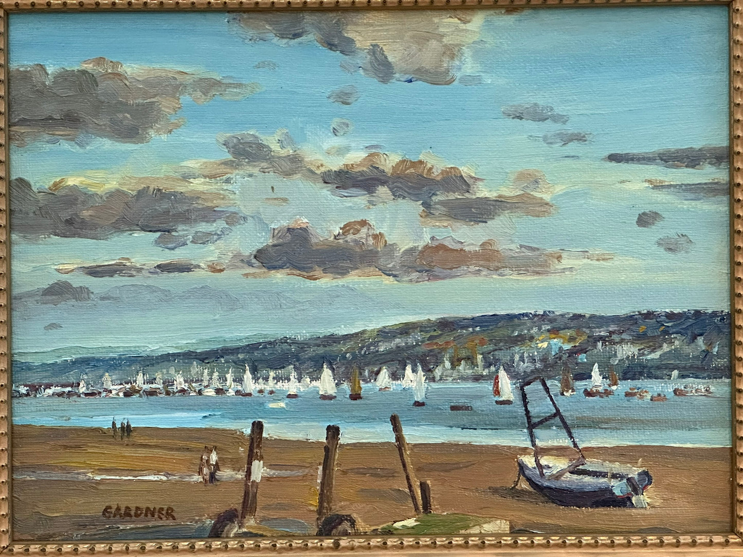 Keith Gardner RCA - Yachts on Dee from West Kirby - Double-Sided Oil
