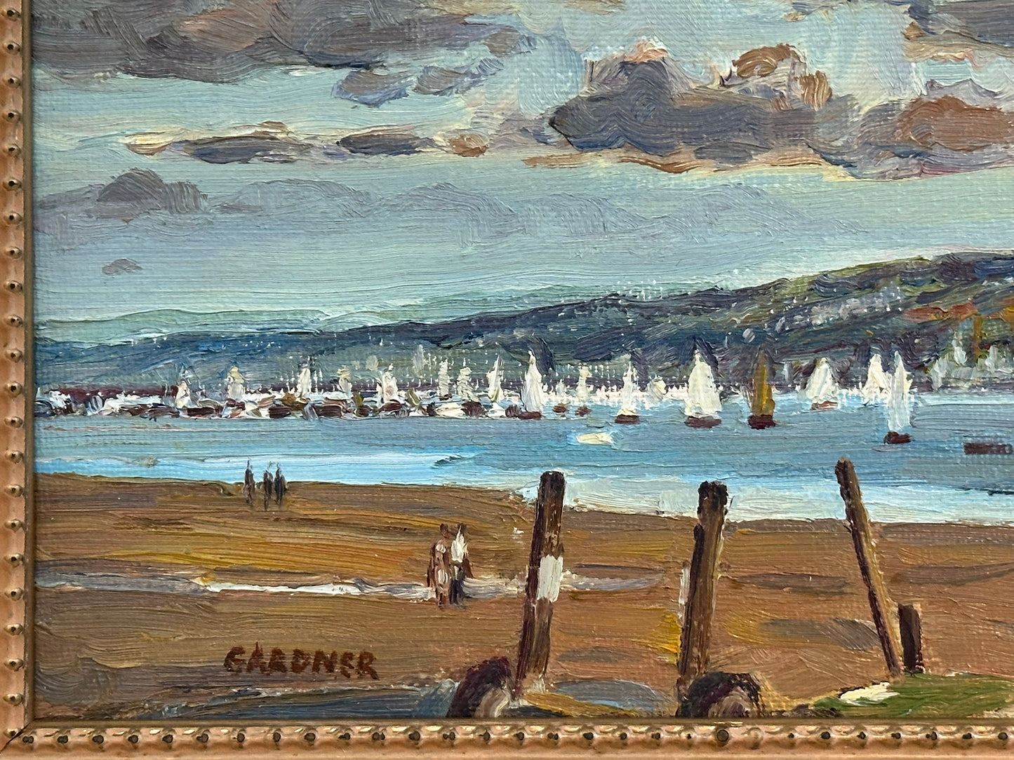 Keith Gardner RCA - Yachts on Dee from West Kirby - Double-Sided Oil