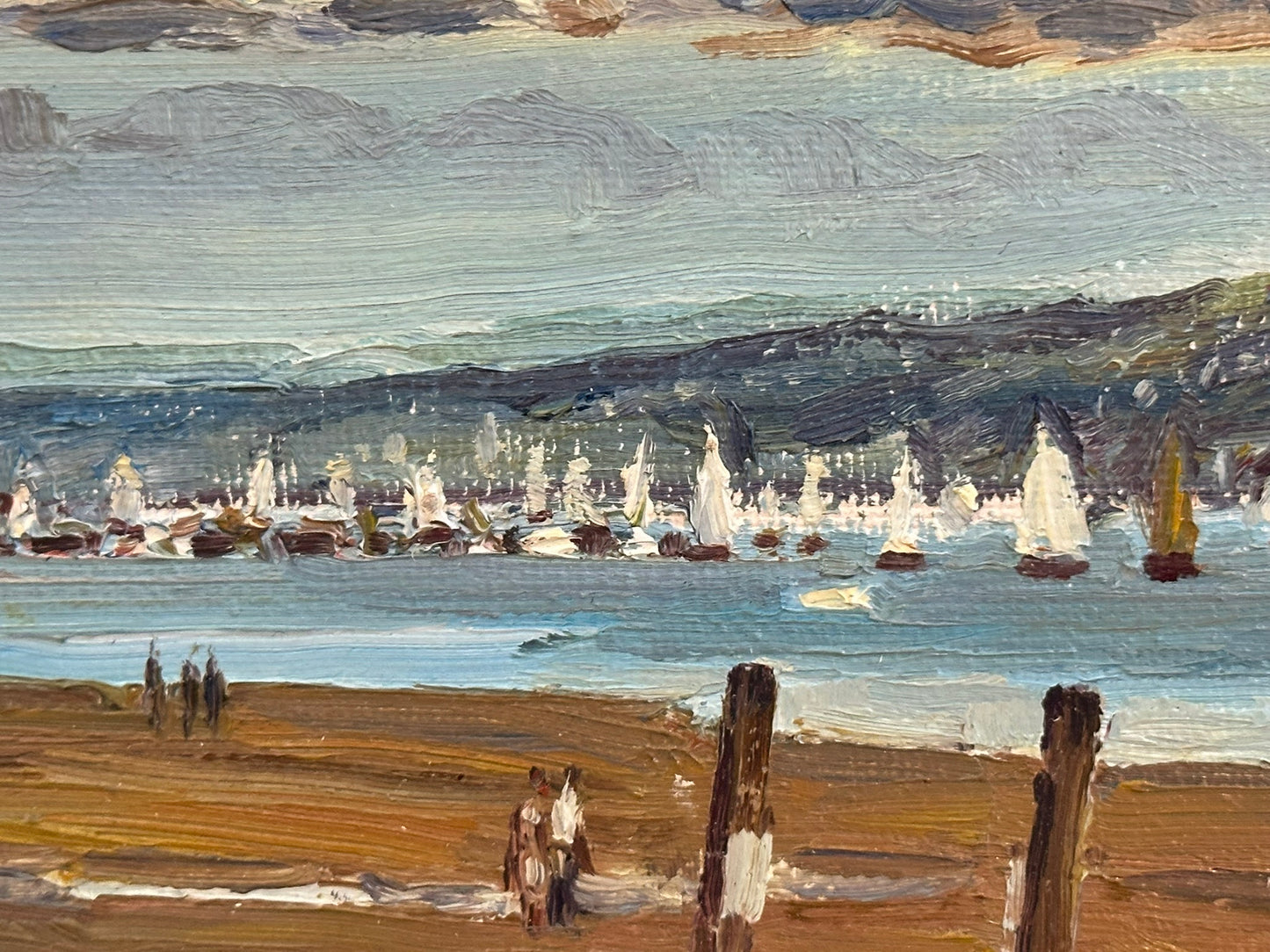 Keith Gardner RCA - Yachts on Dee from West Kirby - Double-Sided Oil