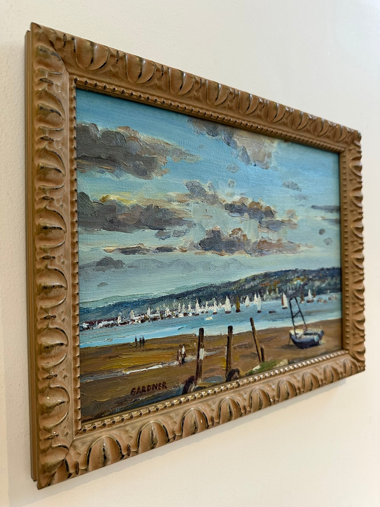 Keith Gardner RCA - Yachts on Dee from West Kirby - Double-Sided Oil