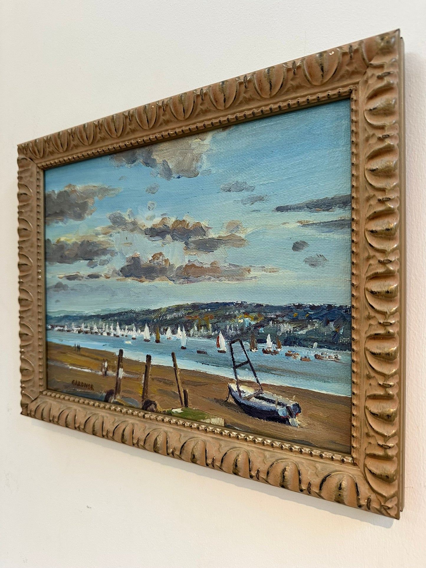 Keith Gardner RCA - Yachts on Dee from West Kirby - Double-Sided Oil