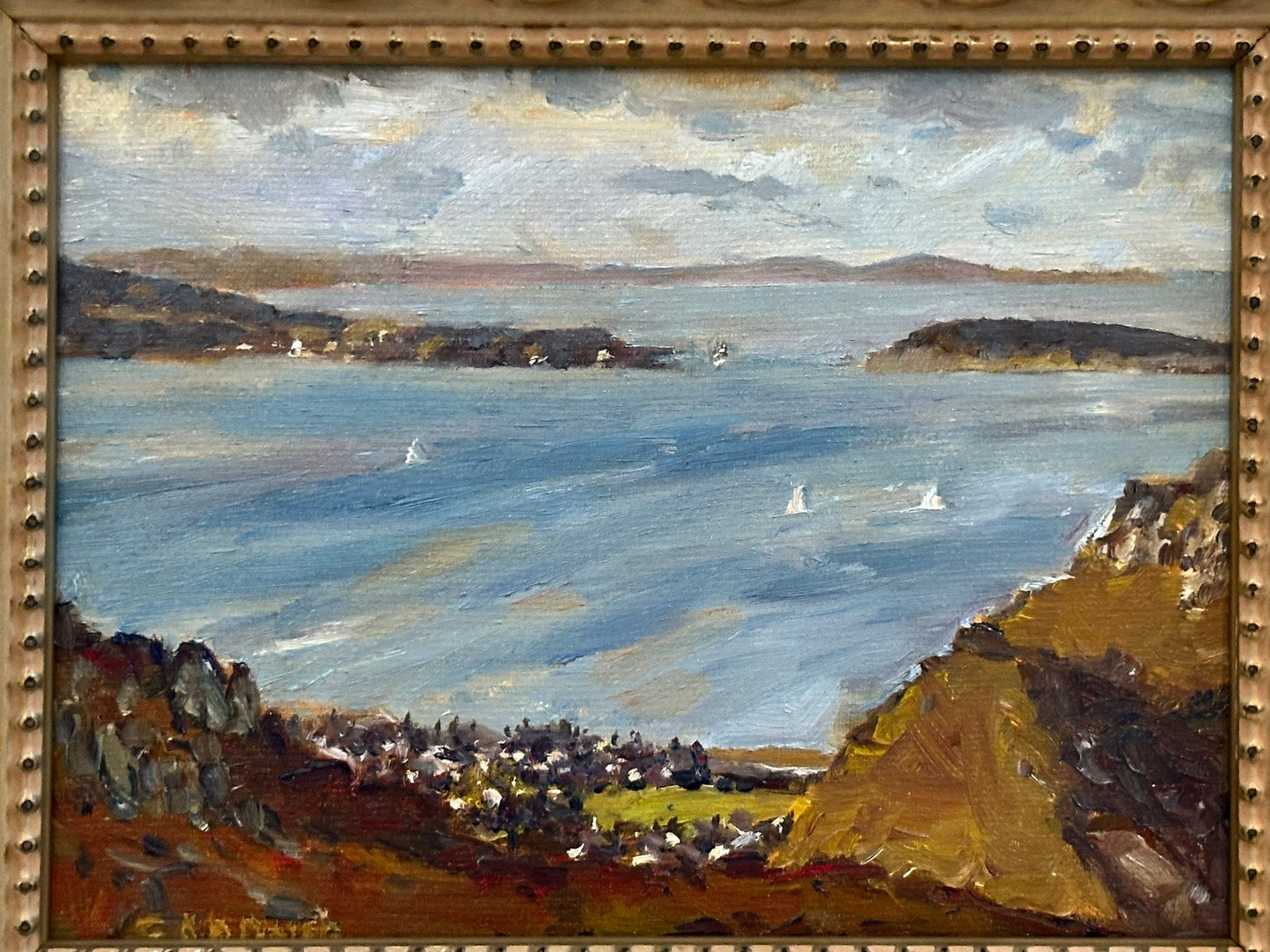 Keith Gardner RCA - Puffin Island from Above Dwygyfylchi - Small Oil Painting