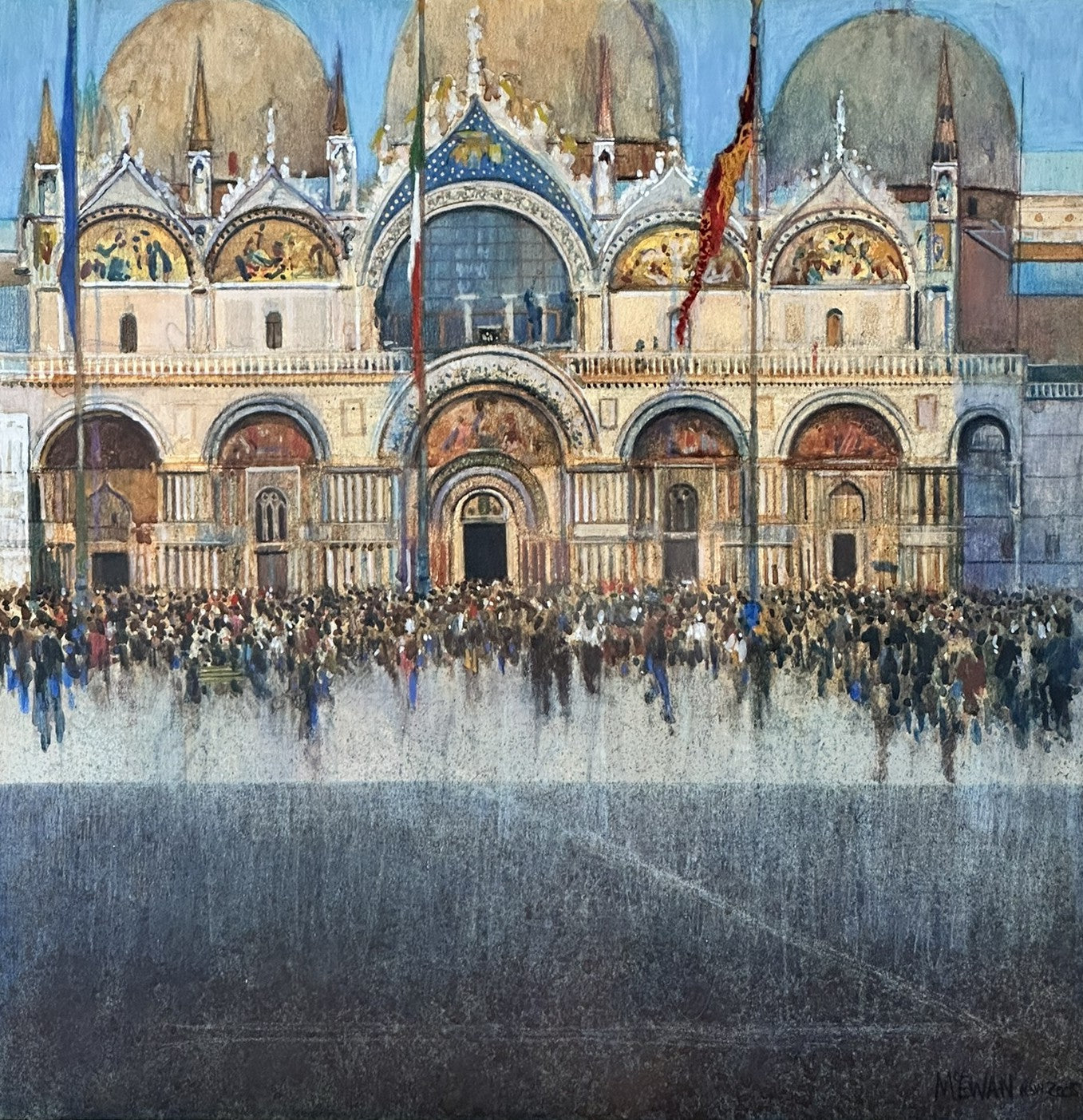 Angus McEwan - Lazy Afternoon at San Marco Original Watercolour