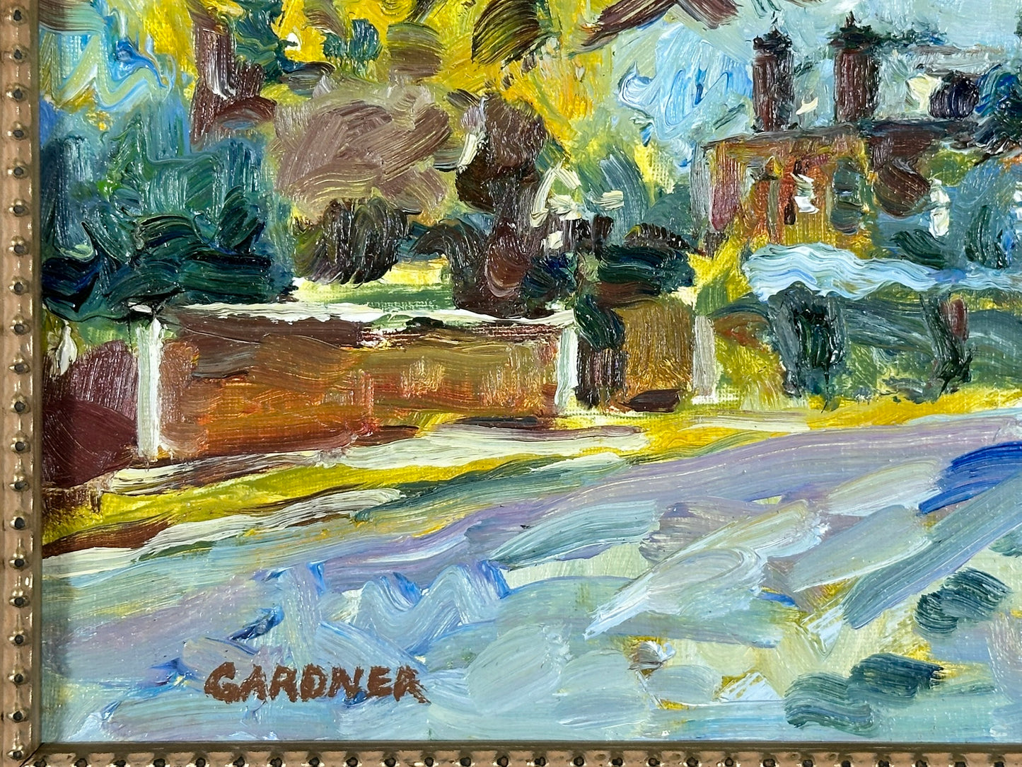 Keith Gardner RCA (1933-2025) - Birkenhead Park - Oil on Board