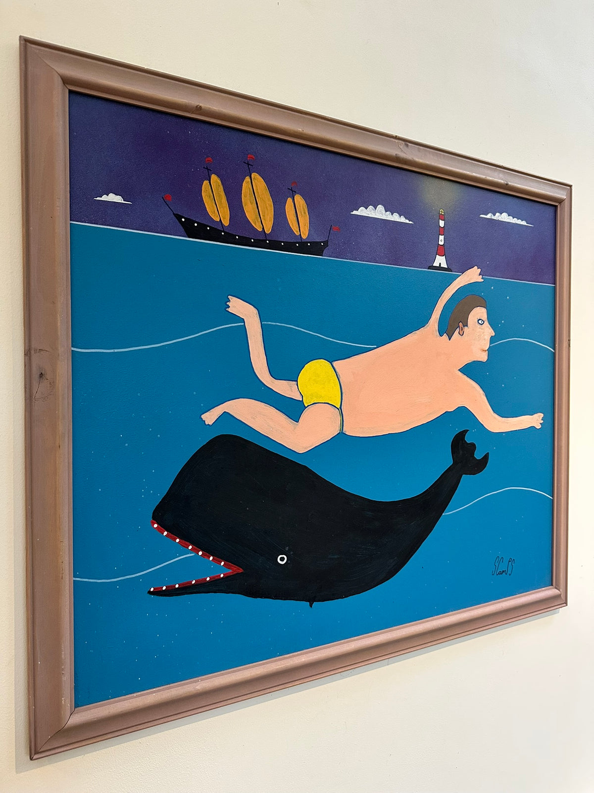 Steve Camps (b.1957) - The Wild Swimmer