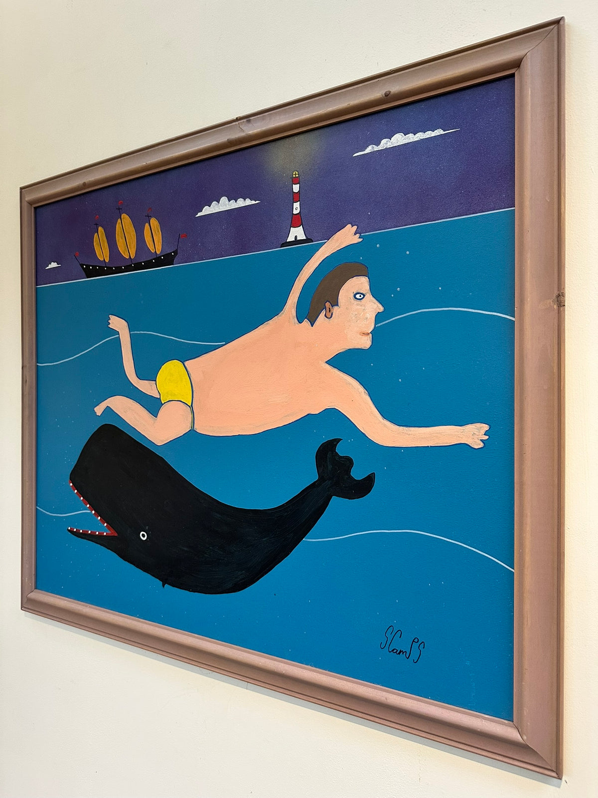 Steve Camps (b.1957) - The Wild Swimmer