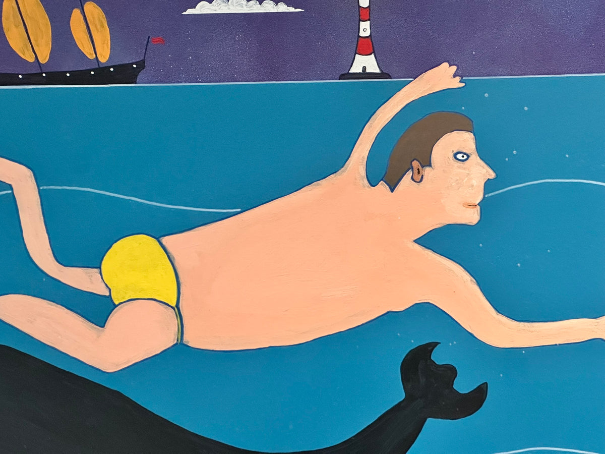 Steve Camps (b.1957) - The Wild Swimmer
