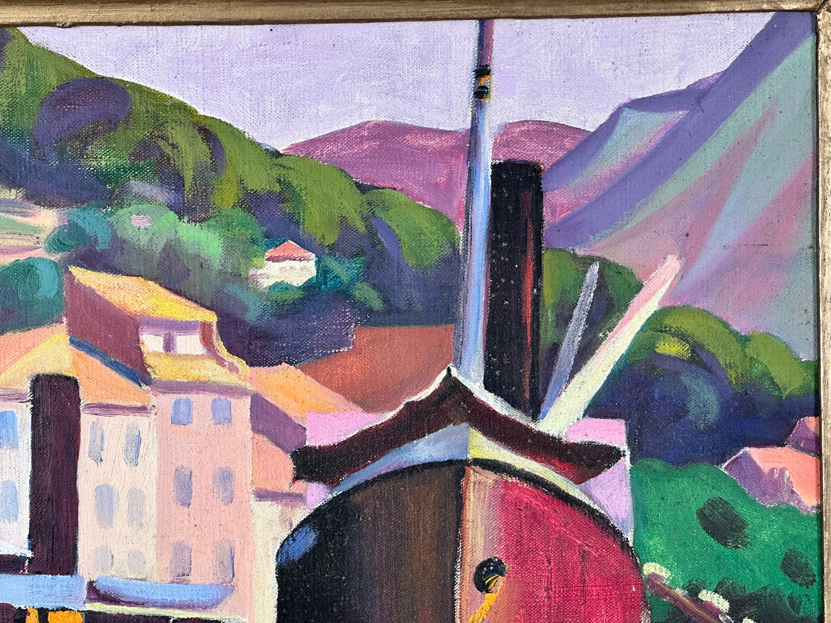 Mary J Jones - Wife of Ernest Yarrow-Jones - Bateaux Cassis Signed Oil on Canvas