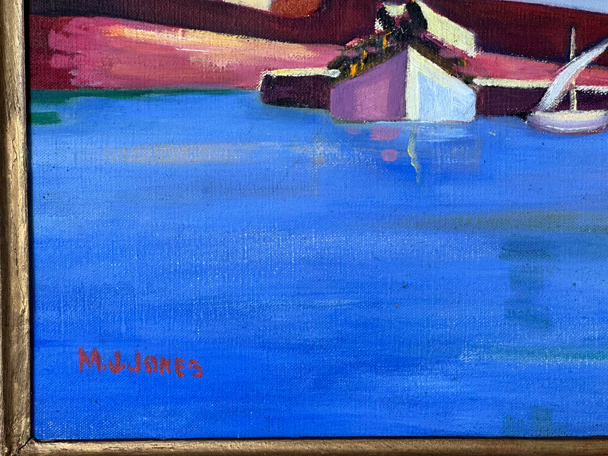 Mary J Jones - Wife of Ernest Yarrow-Jones - Bateaux Cassis Signed Oil on Canvas