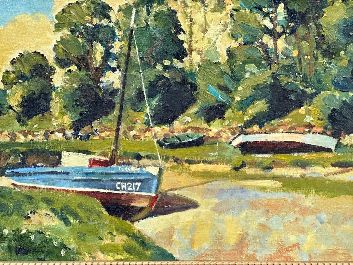 Keith Gardner RCA (1933-2025) - Boat Scene / Conwy Castle
