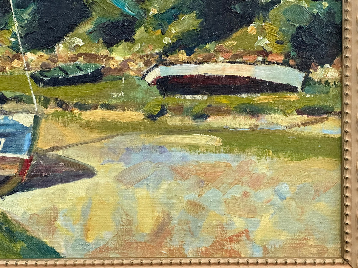 Keith Gardner RCA (1933-2025) - Boat Scene / Conwy Castle