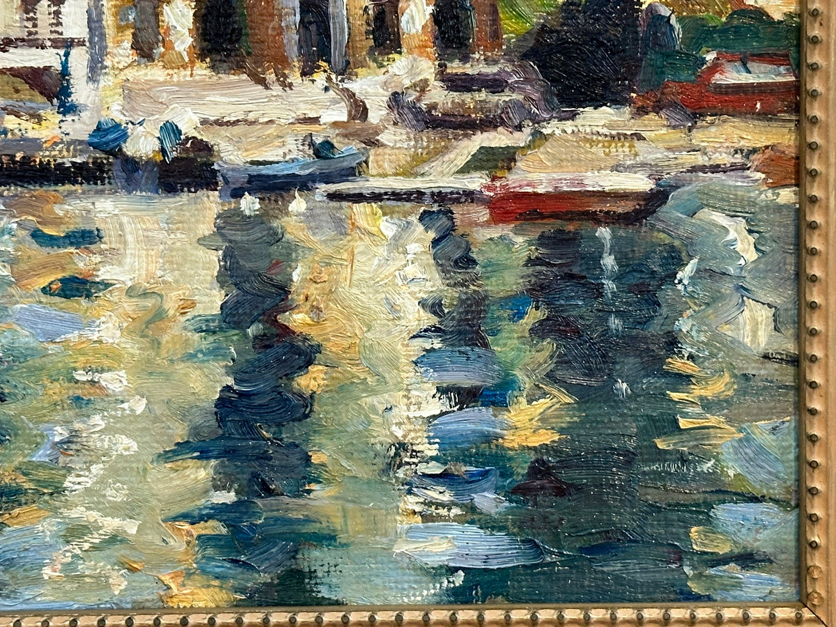 Keith Gardner RCA (1933-2025) - Boats and Buildings, Chester / People Outside St John's Church, Frankby