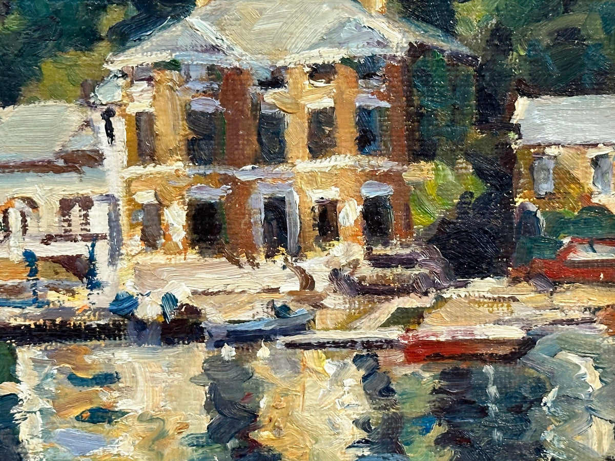 Keith Gardner RCA (1933-2025) - Boats and Buildings, Chester / People Outside St John's Church, Frankby
