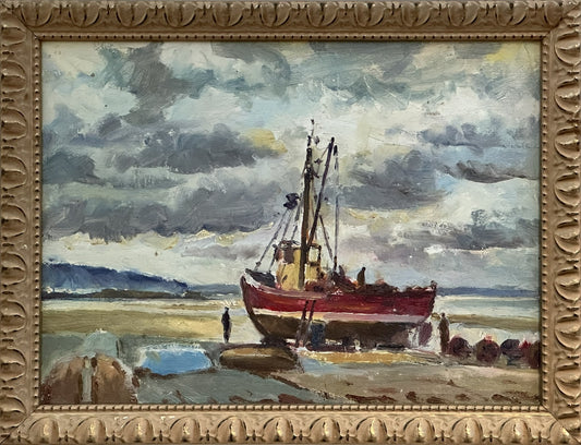 Keith Gardner RCA (1933-2025) - Boat on Heswall Shore / Landscape Fields and Trees