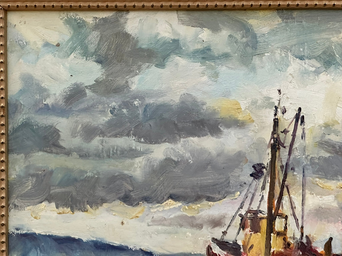 Keith Gardner RCA (1933-2025) - Boat on Heswall Shore / Landscape Fields and Trees