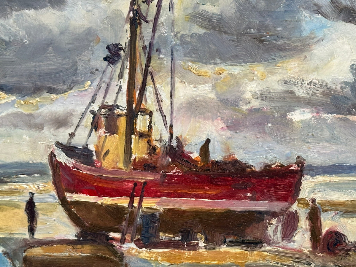 Keith Gardner RCA (1933-2025) - Boat on Heswall Shore / Landscape Fields and Trees