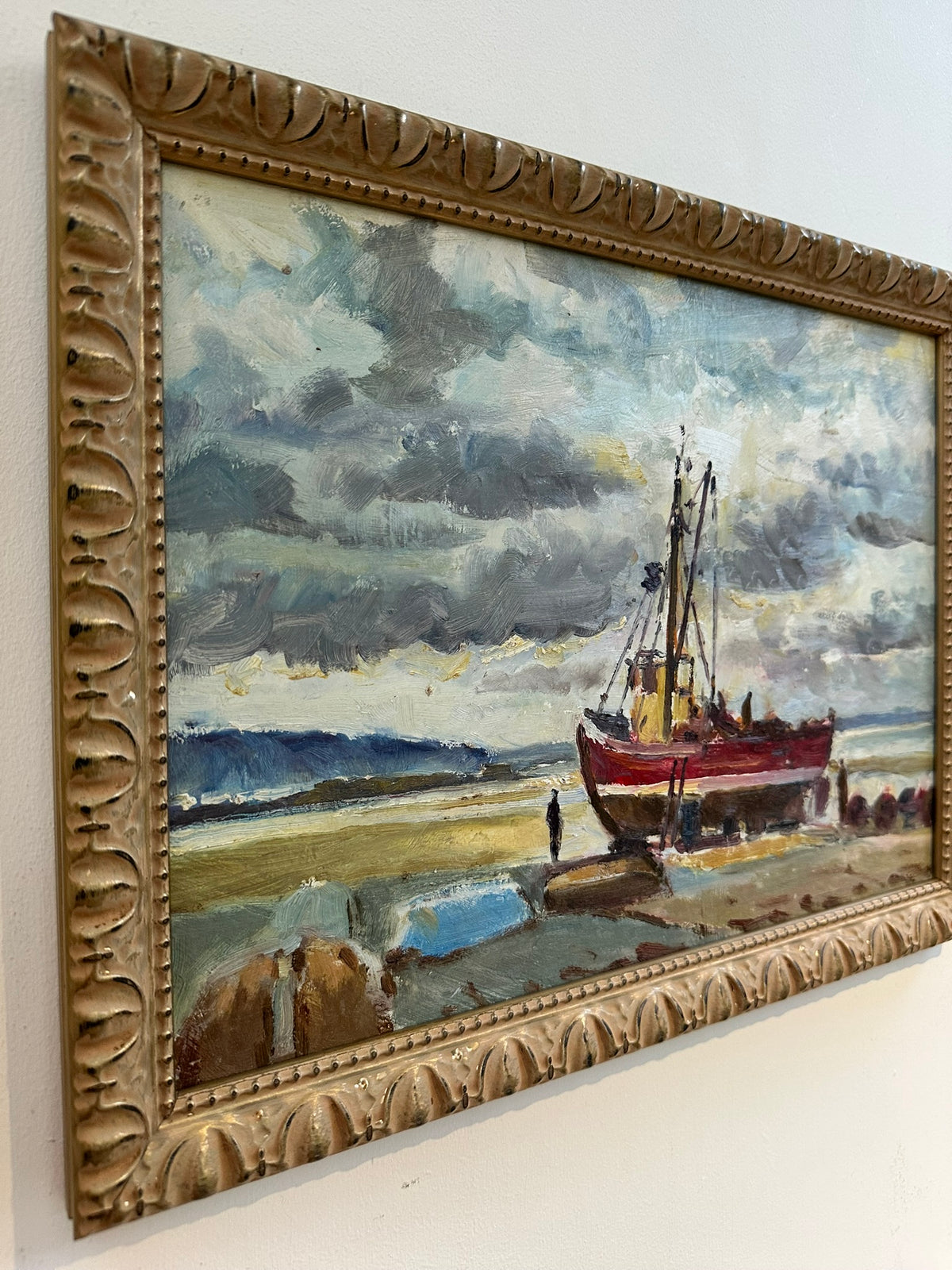 Keith Gardner RCA (1933-2025) - Boat on Heswall Shore / Landscape Fields and Trees