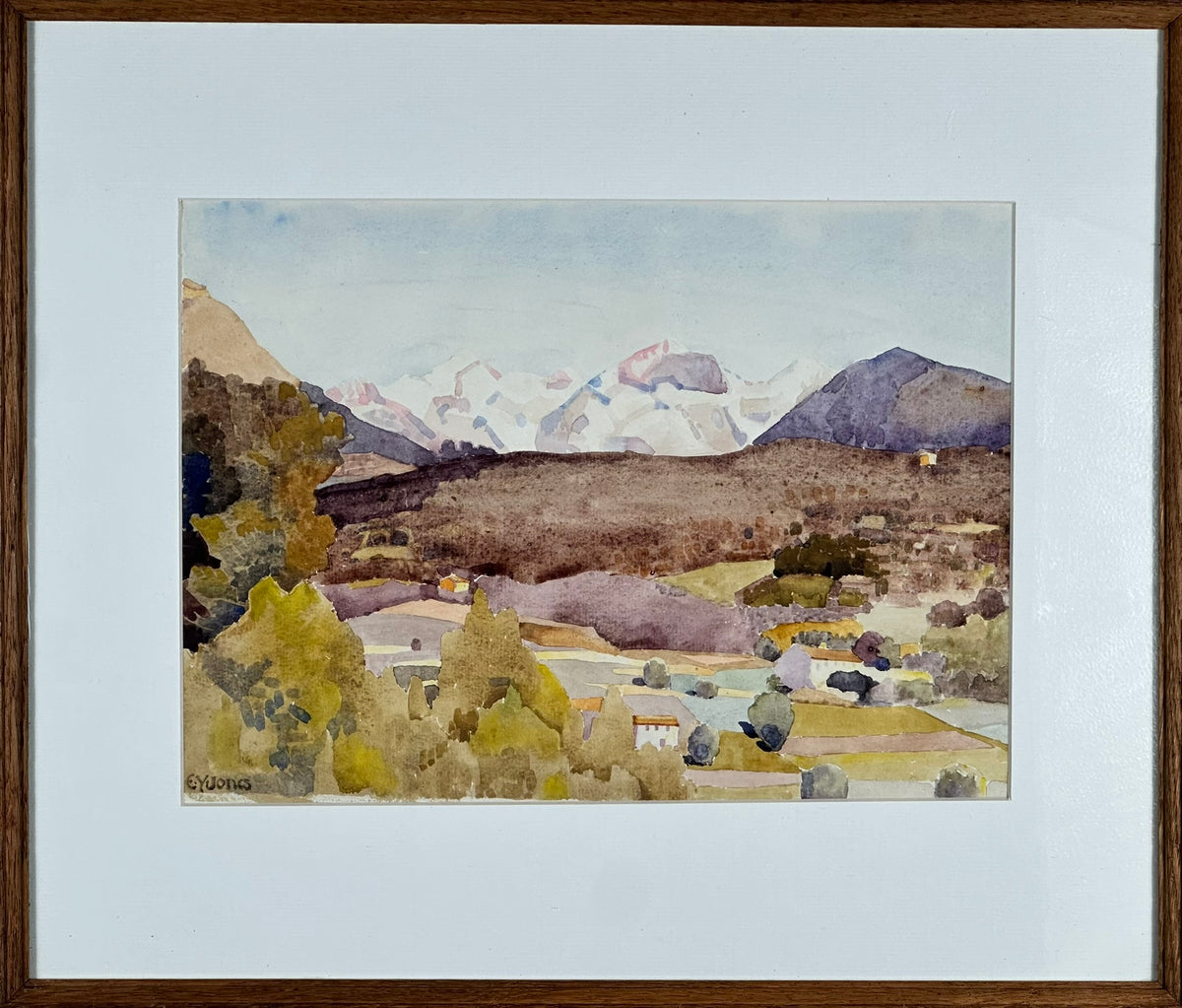 Ernest Yarrow-Jones (1872-1951) - No. 5 The Alpes Maritimes from St Paul