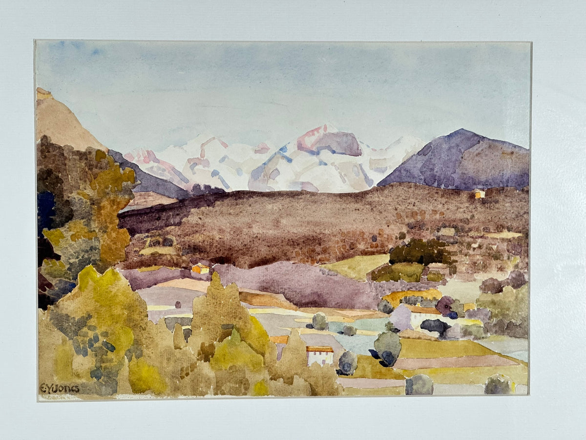 Ernest Yarrow-Jones (1872-1951) - No. 5 The Alpes Maritimes from St Paul
