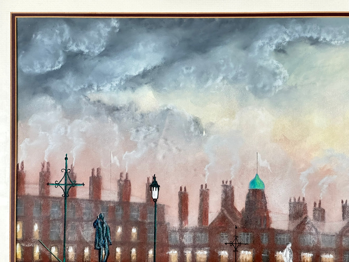 Bernard McMullen (1952-2015) - Albert Square, Manchester, with Trams