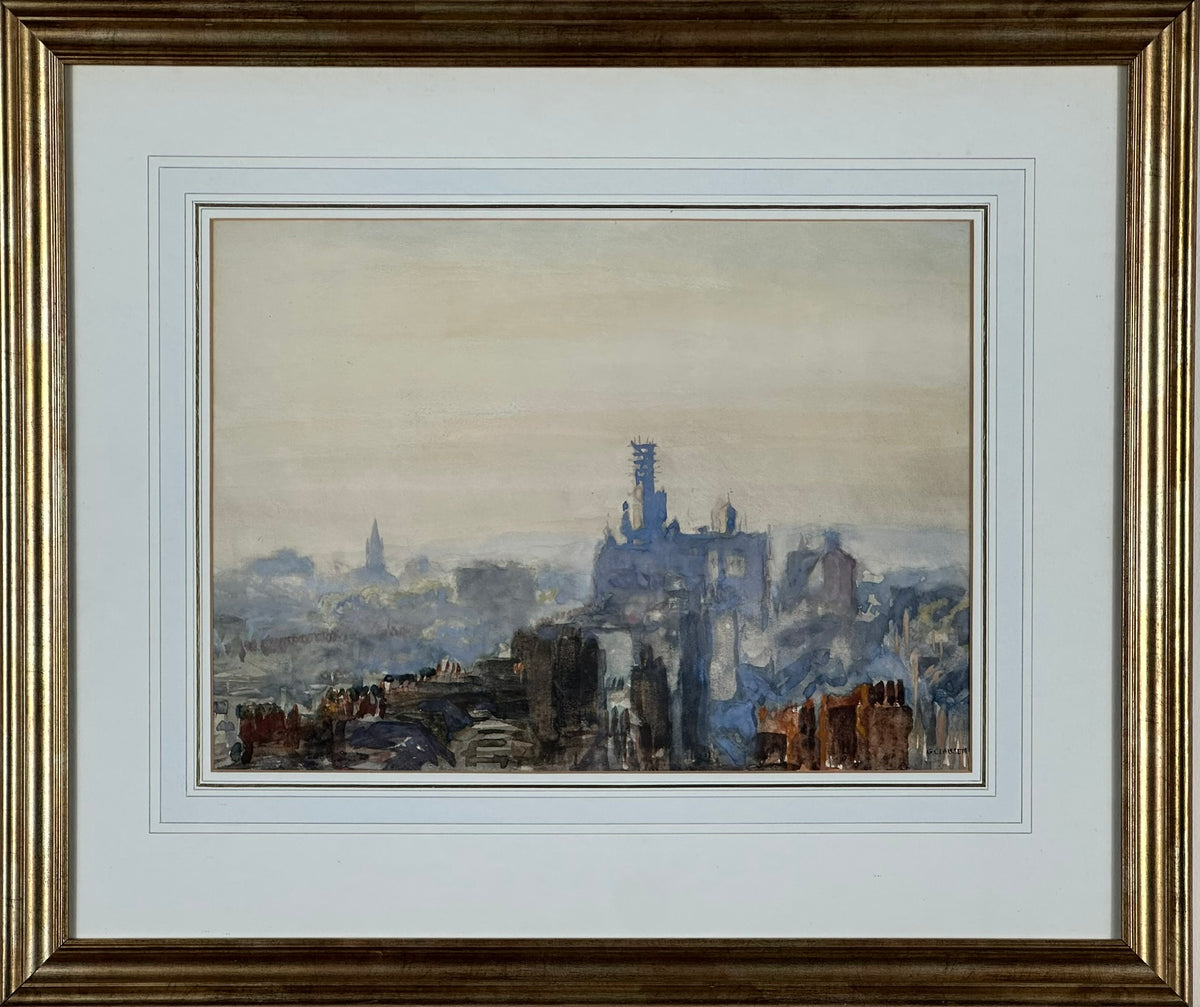 Sir George Clausen RA RSW RWS HonRBA RI ROI NEAC (1852-1944) - St John's Wood Rooftops, London
