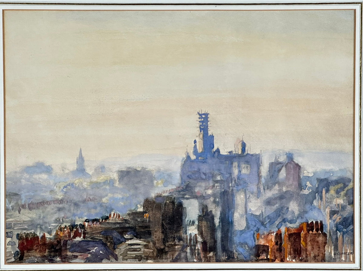 Sir George Clausen RA RSW RWS HonRBA RI ROI NEAC (1852-1944) - St John's Wood Rooftops, London
