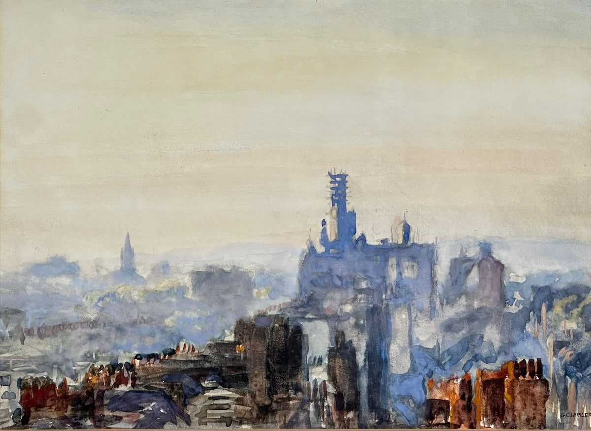 Sir George Clausen RA RSW RWS HonRBA RI ROI NEAC (1852-1944) - St John's Wood Rooftops, London