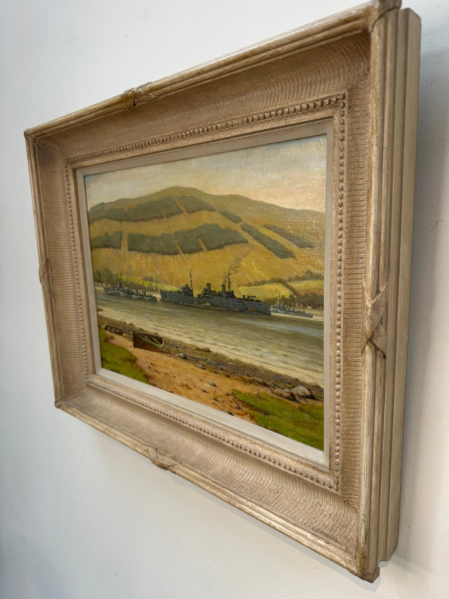 Joseph McInnes - Original Naval Oil - HMS Tuna & HMS Forth Holy Loch WWII