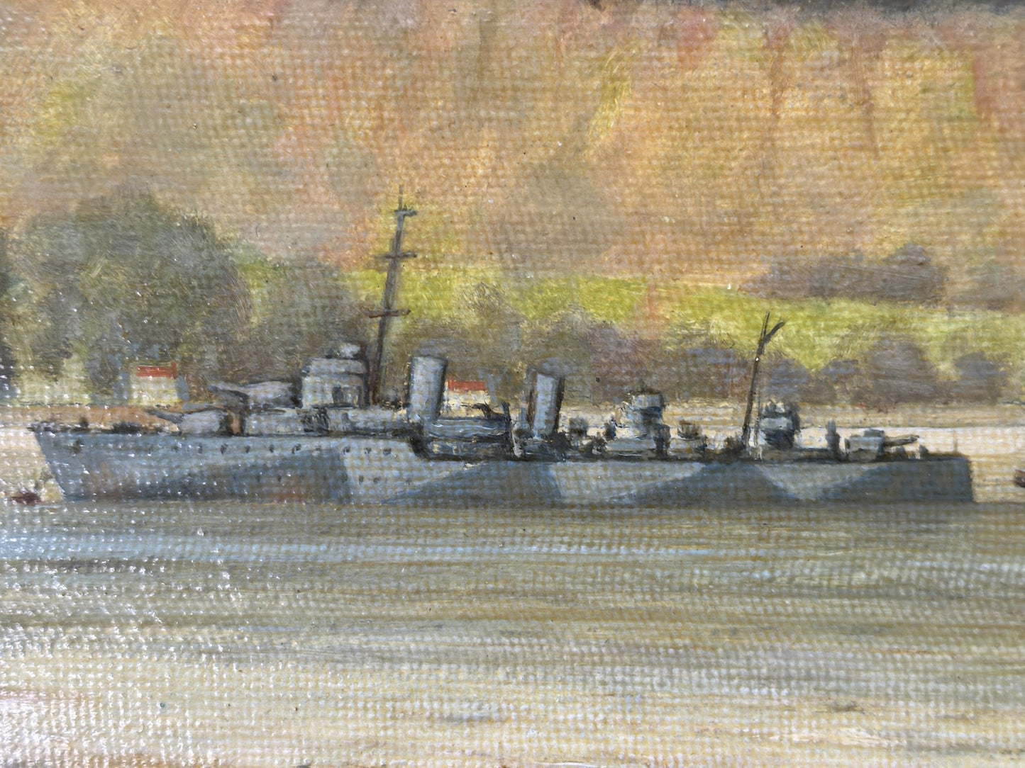 Joseph McInnes - Original Naval Oil - HMS Tuna & HMS Forth Holy Loch WWII