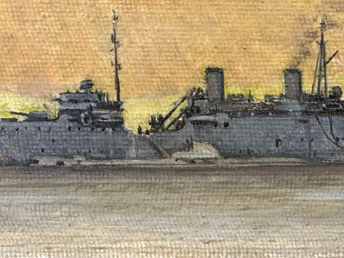Joseph McInnes - Original Naval Oil - HMS Tuna & HMS Forth Holy Loch WWII