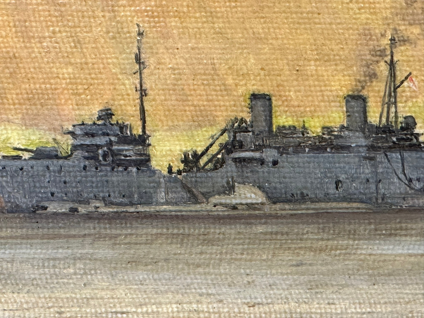 Joseph McInnes - Original Naval Oil - HMS Tuna & HMS Forth Holy Loch WWII