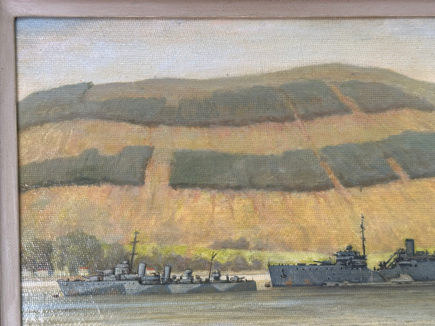 Joseph McInnes - Original Naval Oil - HMS Tuna & HMS Forth Holy Loch WWII