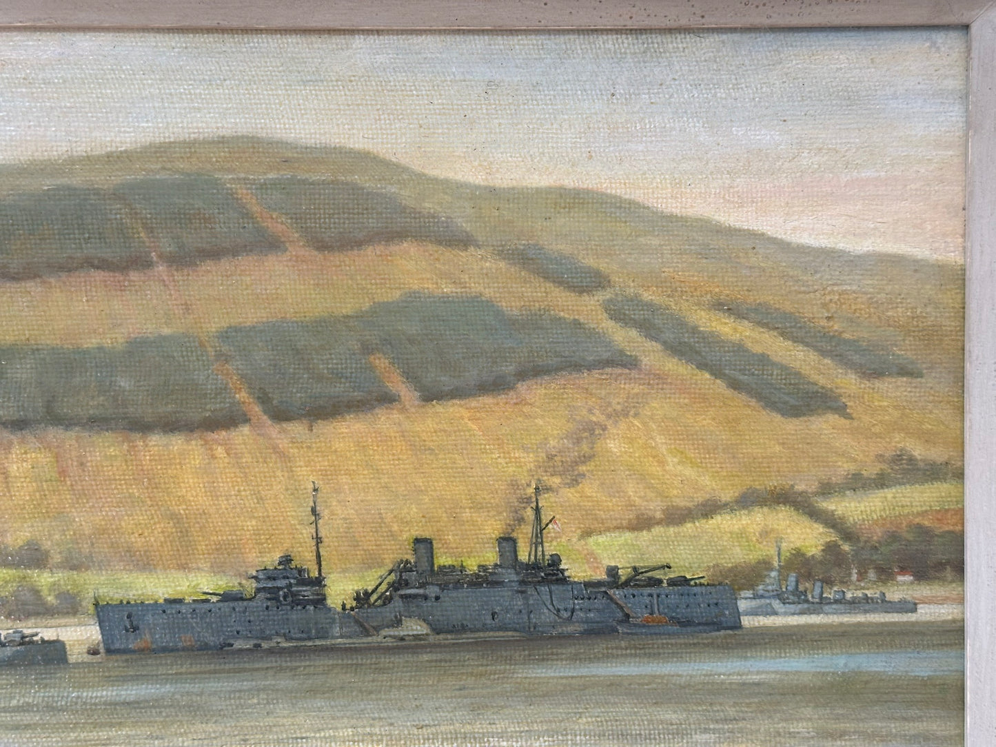 Joseph McInnes - Original Naval Oil - HMS Tuna & HMS Forth Holy Loch WWII