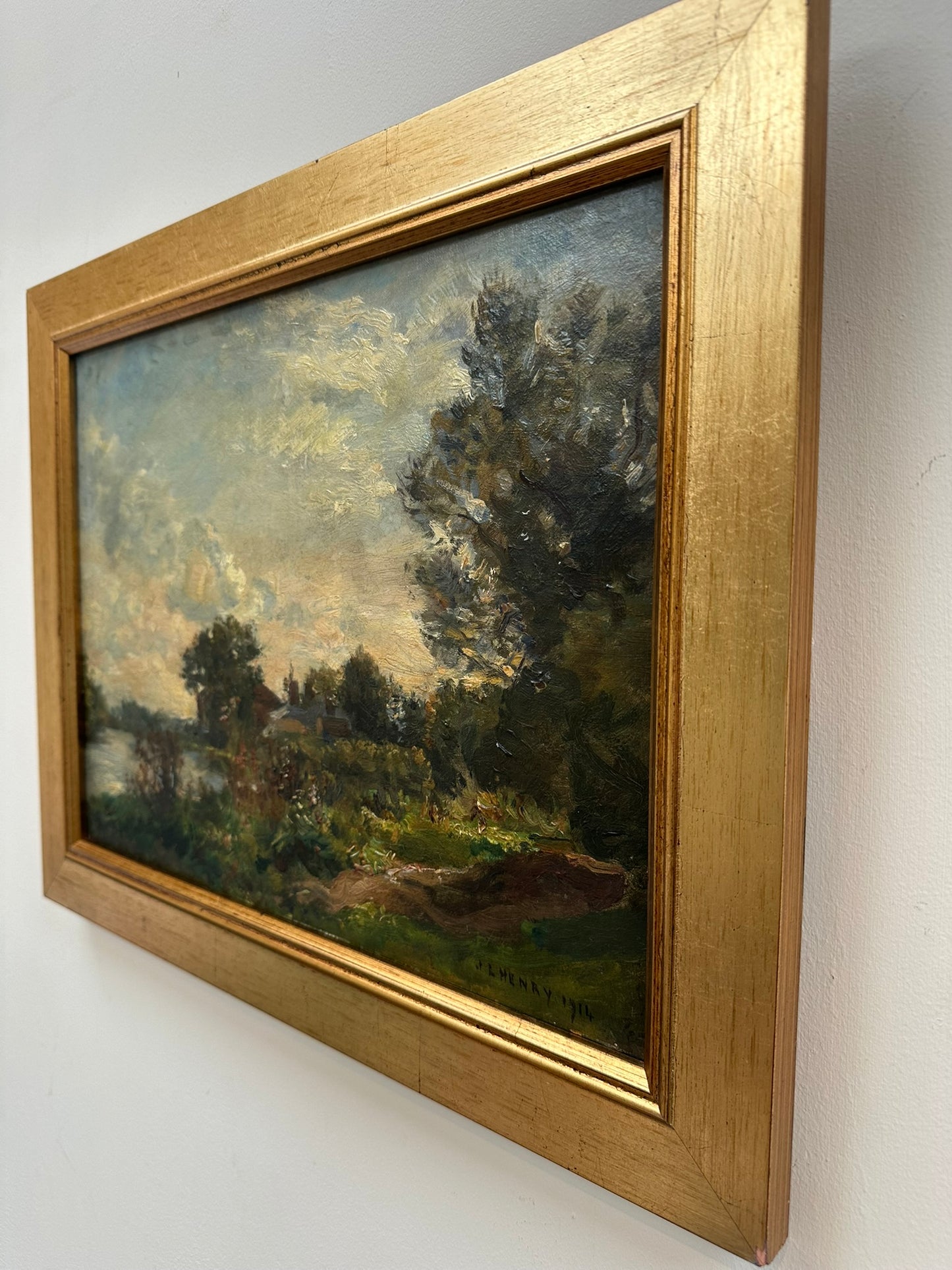 James Levin Henry NEAC Oil Rural Landscape Signed 40x30cm British Impressionist