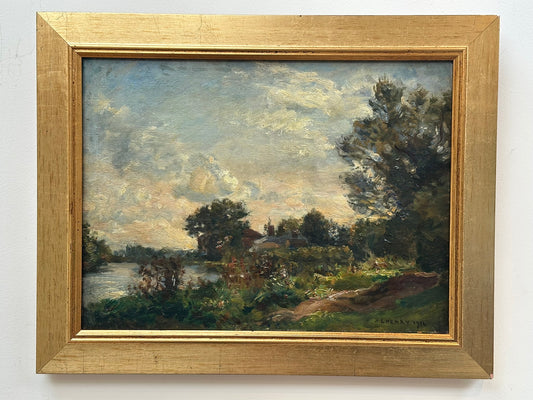 James Levin Henry NEAC Oil Rural Landscape Signed 40x30cm British Impressionist
