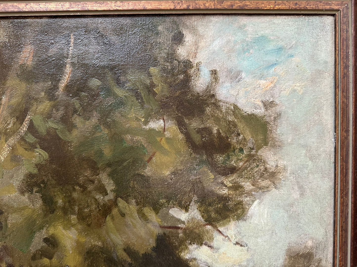 Edwin Nichol NEAC Suffolk Riverside Landscape 61x45cm in stunning frame 82x66cm