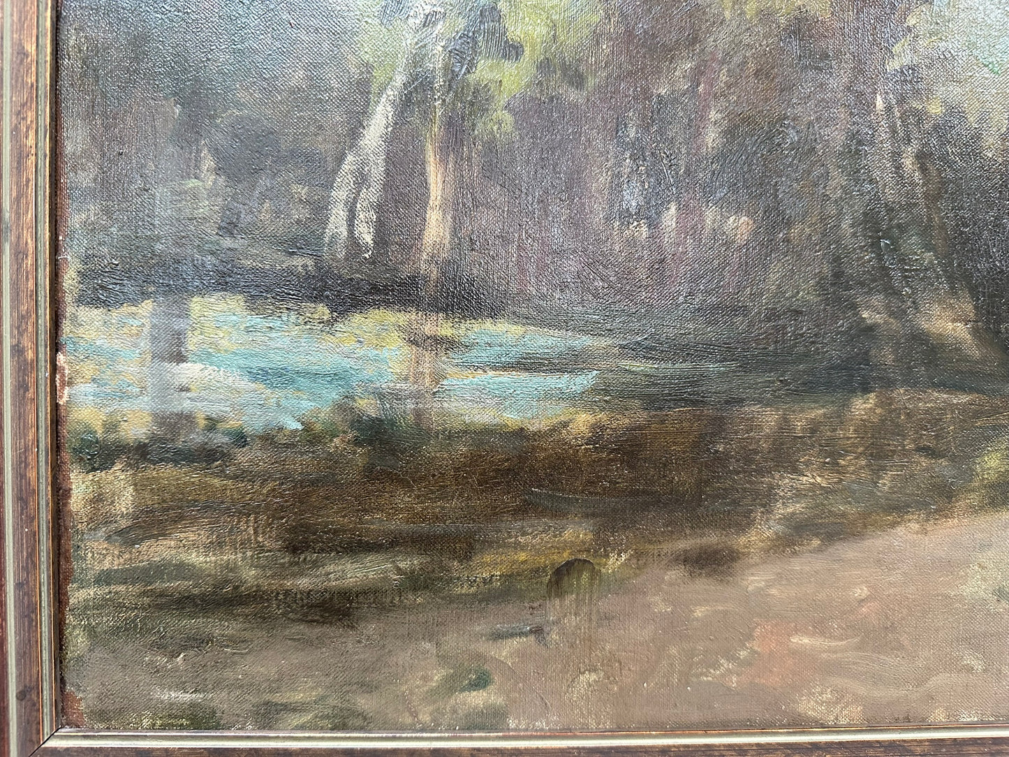 Edwin Nichol NEAC Suffolk Riverside Landscape 61x45cm in stunning frame 82x66cm