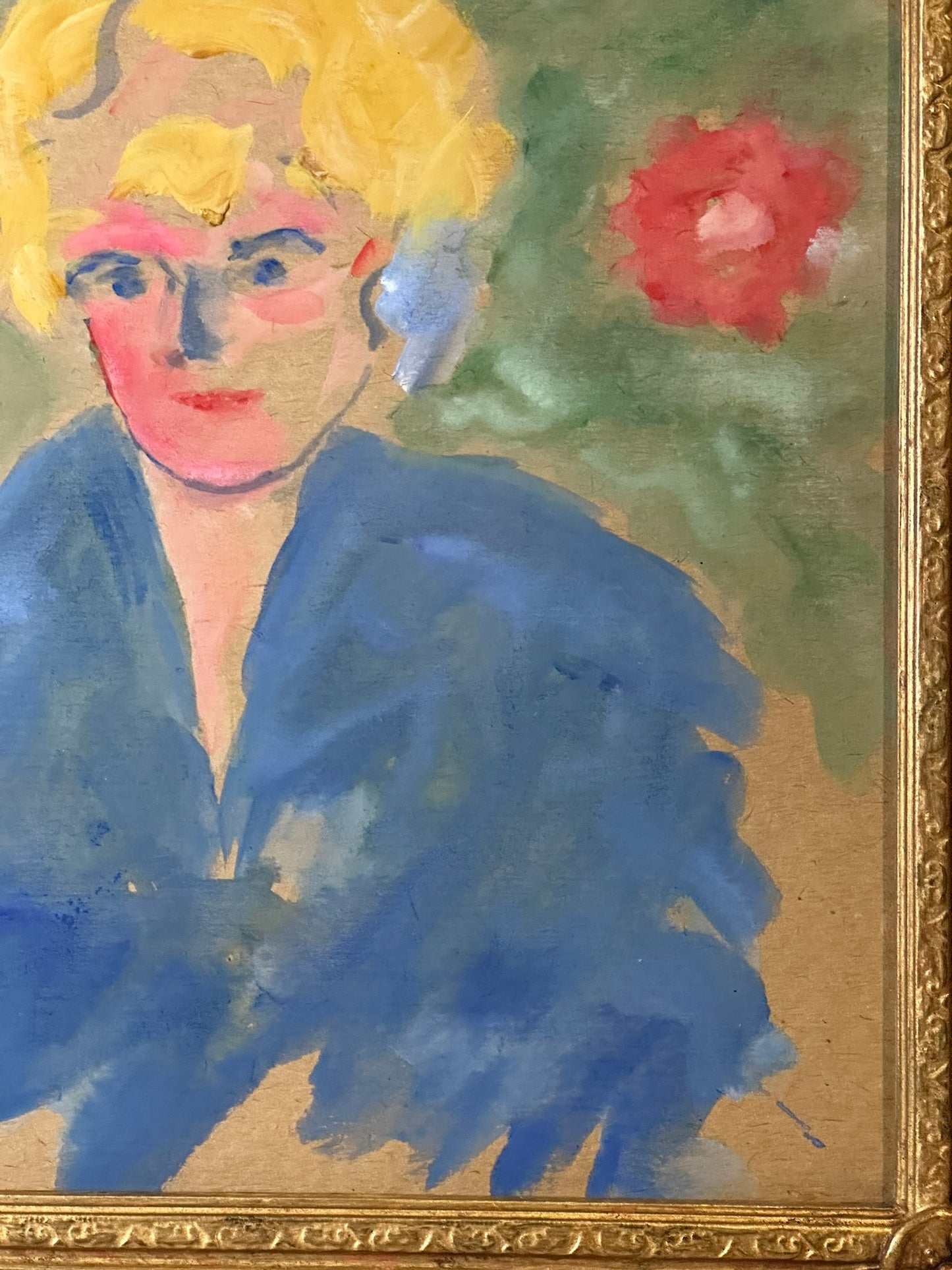 Milne Scottish School Colourist Gouache Portrait of a Woman c1950 28x22cm